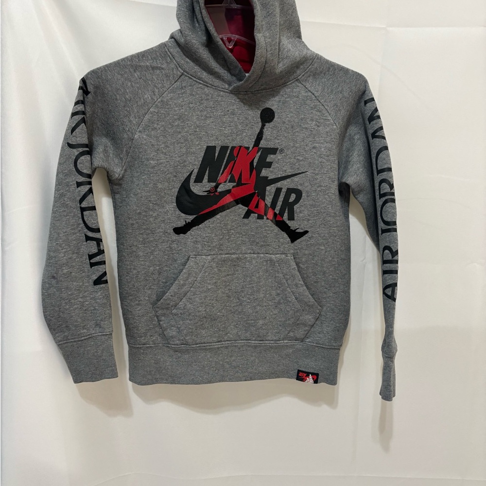 Jordan Gray Sweatshirt Hoodie Sporty Design